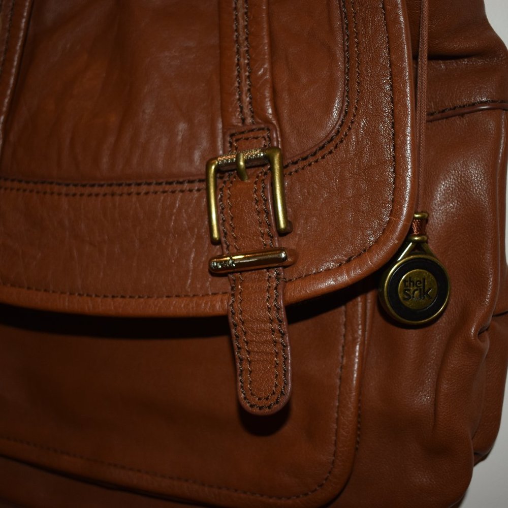 The Sak Tan Leather Crossbody Purse